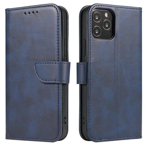 Magnet Case elegant case case cover with a flap and stand function Poco M4 Pro 5G blue — Hurtel