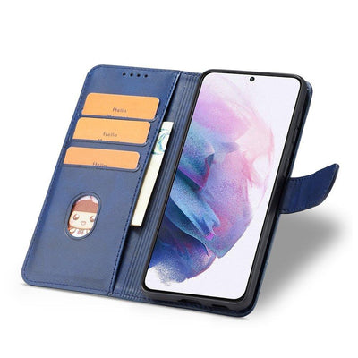 Magnet Case Elegant Case Cover Flip Cover Samsung Galaxy S22 + (S22 Plus) Blue — Hurtel