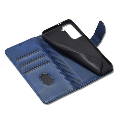 Magnet Case Elegant Case Cover Flip Cover Samsung Galaxy S22 + (S22 Plus) Blue — Hurtel