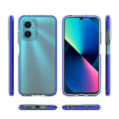 Spring Case cover gel TPU cover with colored frame for Xiaomi Redmi 10 black — Hurtel