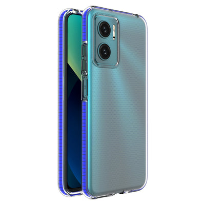 Spring Case cover gel cover with a colored frame for Xiaomi Redmi 10 dark blue — Hurtel