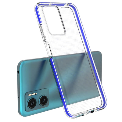 Spring Case cover gel cover with a colored frame for Xiaomi Redmi 10 dark blue — Hurtel