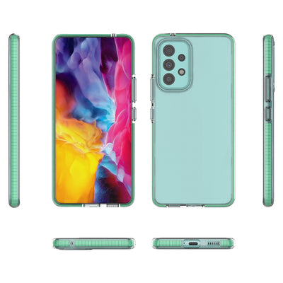 Spring Case cover gel TPU cover with colored frame for Samsung Galaxy A73 light pink — Hurtel