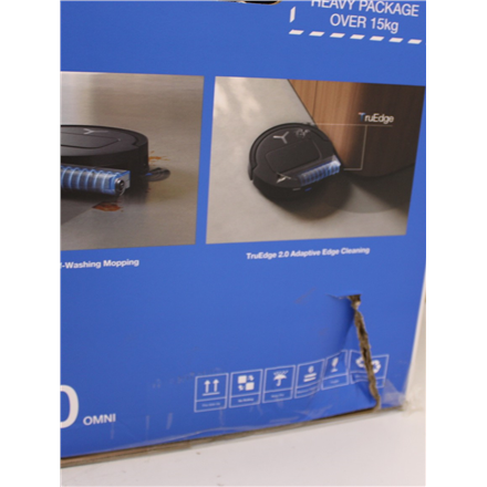 SALE OUT. Ecovacs DEEBOT T80 OMNI Vacuum cleaner, Robot, Wet&Dry, 18000Pa, TruEdge 2.0, ZeroTangle 3.0, Carpet Care, Bla