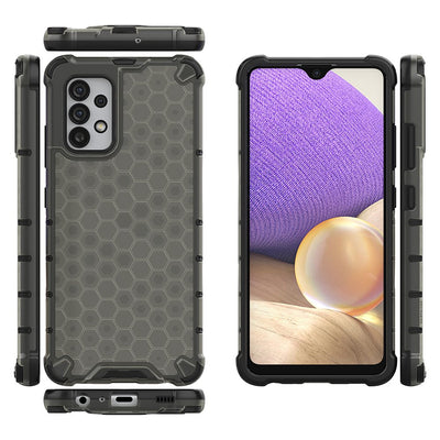 Honeycomb case armored cover with a gel frame for Samsung Galaxy A03s (166.5) black — Hurtel