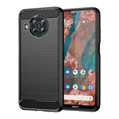 Carbon Case Flexible cover for Nokia X100 black — Hurtel
