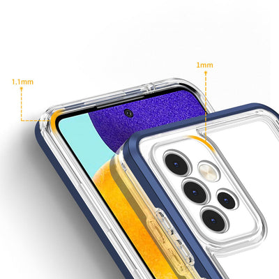 Clear 3in1 Case for Samsung Galaxy A13 5G Frame Gel Cover Blue — Hurtel