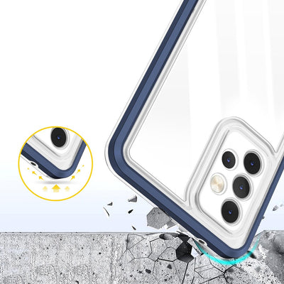 Clear 3in1 Case for Samsung Galaxy A13 5G Frame Gel Cover Blue — Hurtel