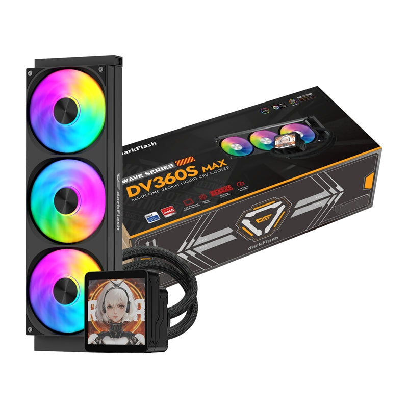 DarkFlash DV360S MAX CPU Cooler (Black) - Image 1