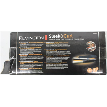 SALE OUT. | Remington Hair Straightener | S6500 Sleek & Curl | Warranty 24 month(s) | Ceramic heating system | Display Y