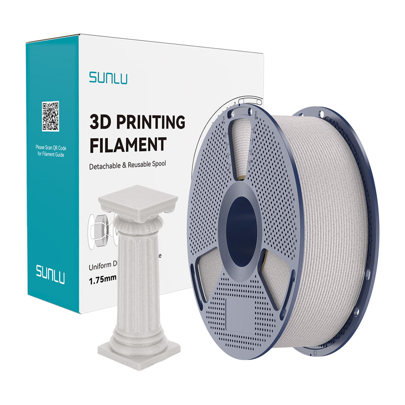 Sunlu PLA High-Speed Marble Filament (light gray) - Image 1