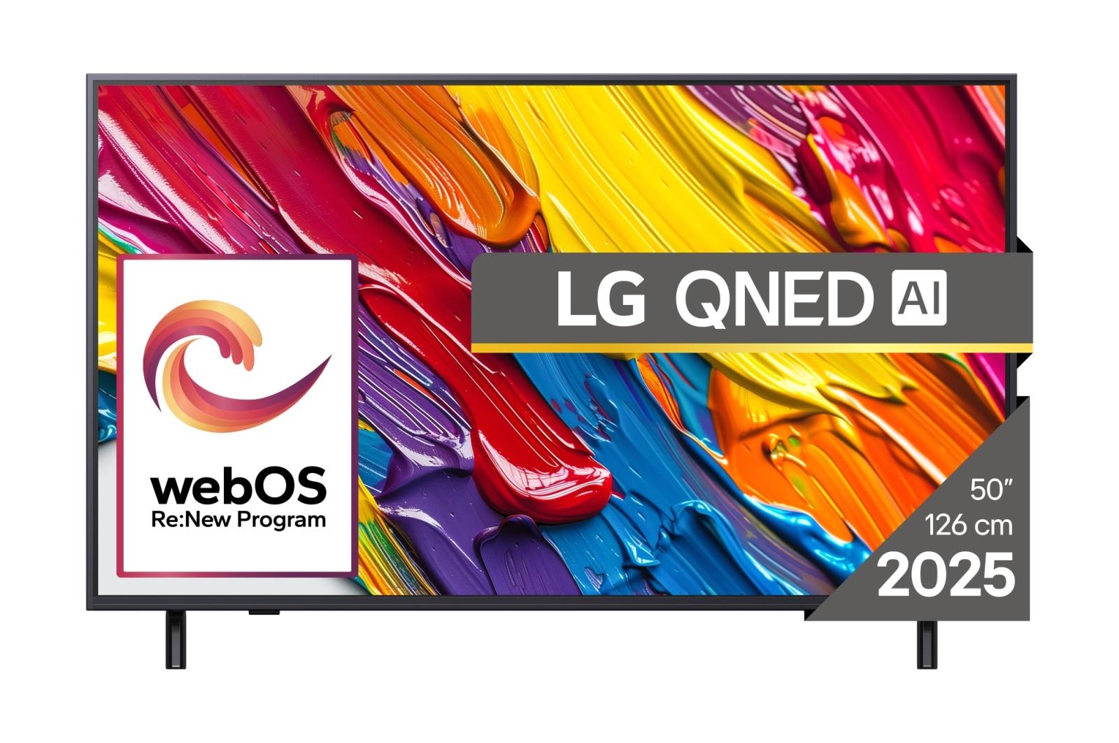TV Set LG 50" 4K/Smart 3840x2160 Wireless LAN Bluetooth webOS Black 50QNED82A3B