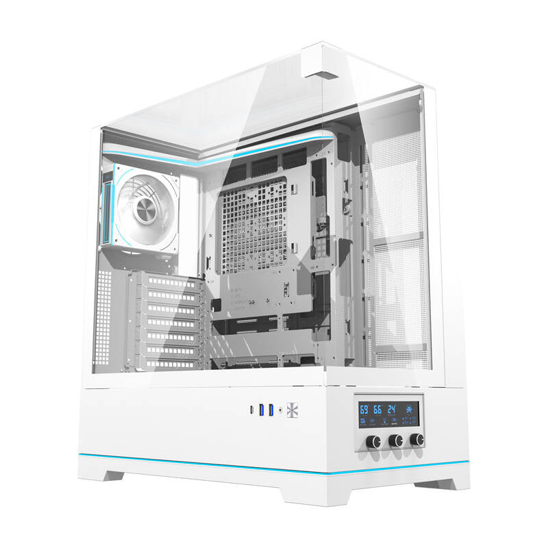 Darkflash DY450 PRO computer case (white) + 1 fan - Image 1