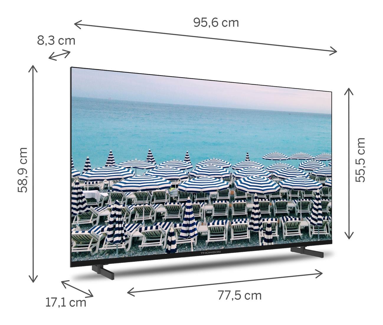 TV Set THOMSON 43 " 4K Ultra HD 1920 x 1080 pixels Flat 16:9 LED 43FD2S13