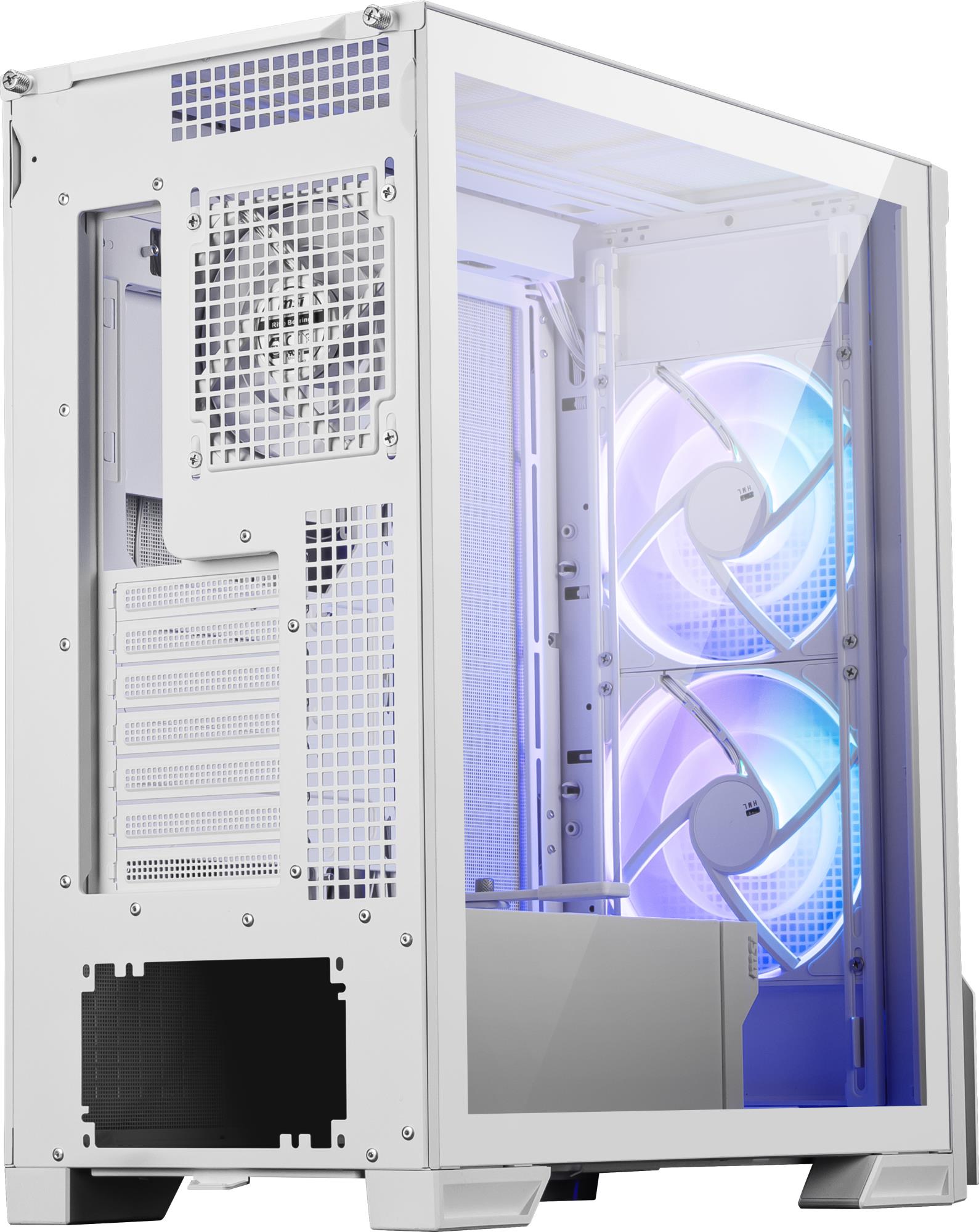 Case MSI ATX/micro ATX/Mini-ITX/EATX White Midi Tower PC VELOX300RAIRFLOWPZWH