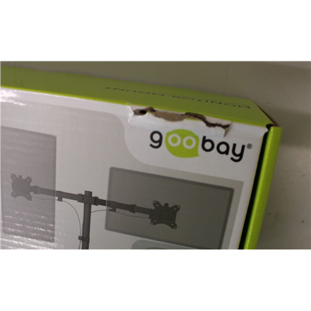 SALE OUT. Goobay Dual Monitor Mount Flex, Black | Goobay Dual Monitor Mount Flex | Swivel, Tilt, Rotation | 17-32 " | Ma