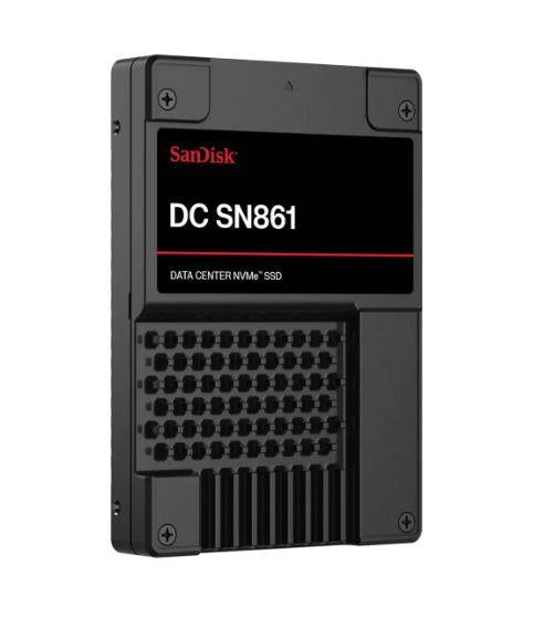 SSD SANDISK DC SN861 3.84TB U.2 PCIe Gen5 NVMe Write speed 7200 MBytes/sec Read speed 13700 MBytes/sec 15mm SDS6BA138PSP9X30TS2526