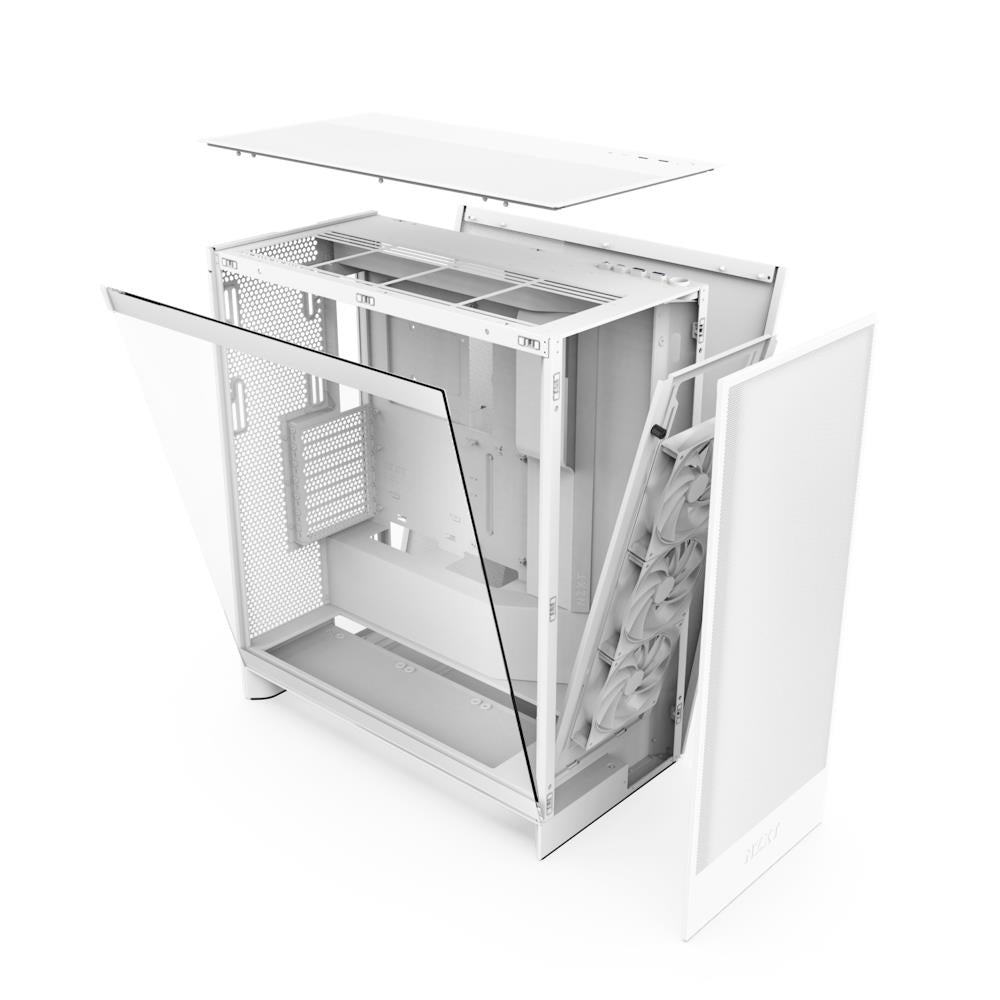 Case NZXT H7 Flow MidiTower ATX EATX MicroATX MiniITX Colour White CM-H72FW-01