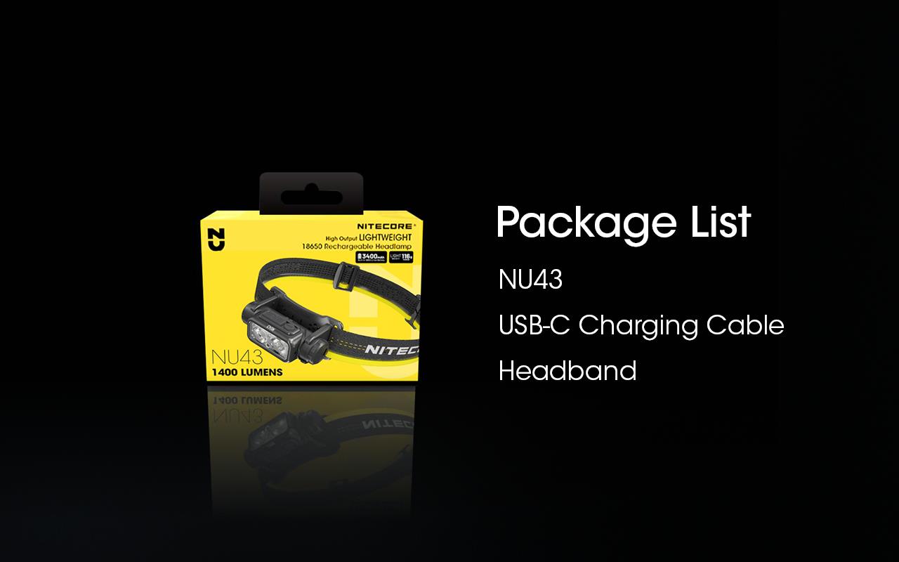HEADLAMP NU SERIES 1400 LUMENS/NU43 NITECORE