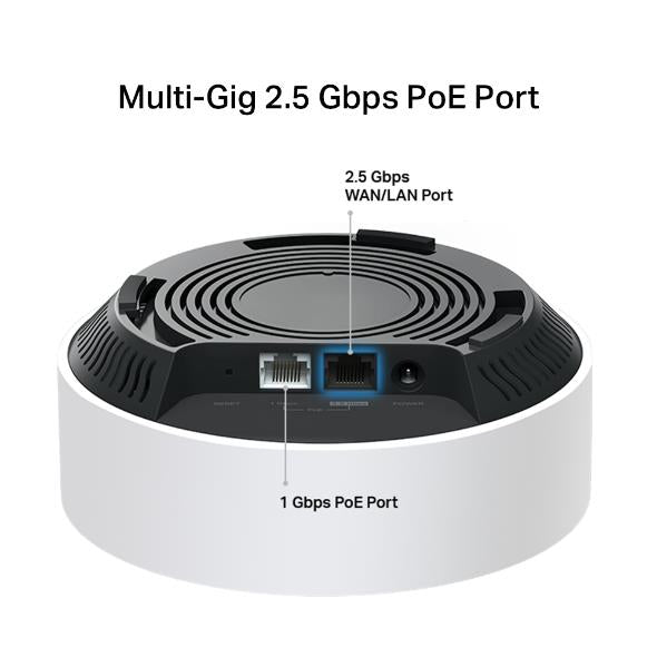 Wireless Router TP-LINK Wireless Router 3-pack 3000 Mbps Mesh Wi-Fi 6 1x10/100/1000M 1x2.5GbE DHCP DECOX50-POE(3-PACK)