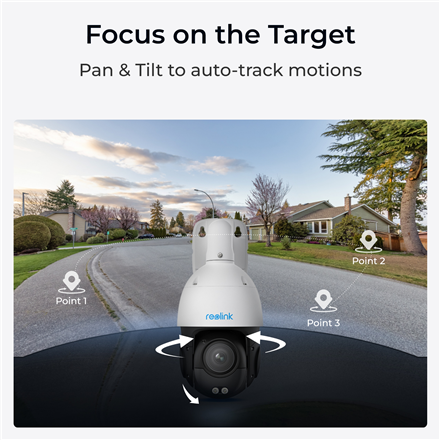 Reolink | Smart 4K PoE Security Camera with 16X Optical Zoom | P850 | PTZ | 8 MP | 5.3-86mm/Max F1.6 | Power over Ethern
