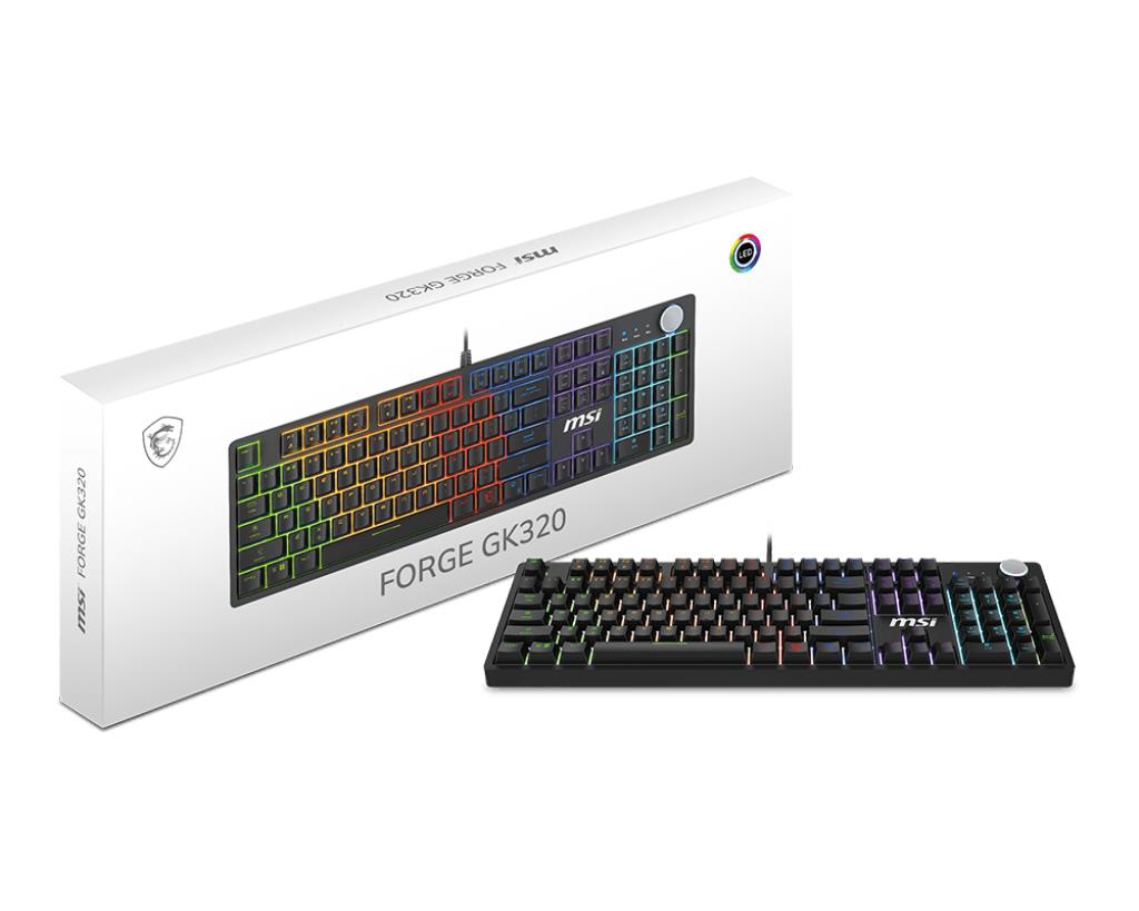 KEYBOARD GAMING BLACK US/FORGE GK310 RED MSI