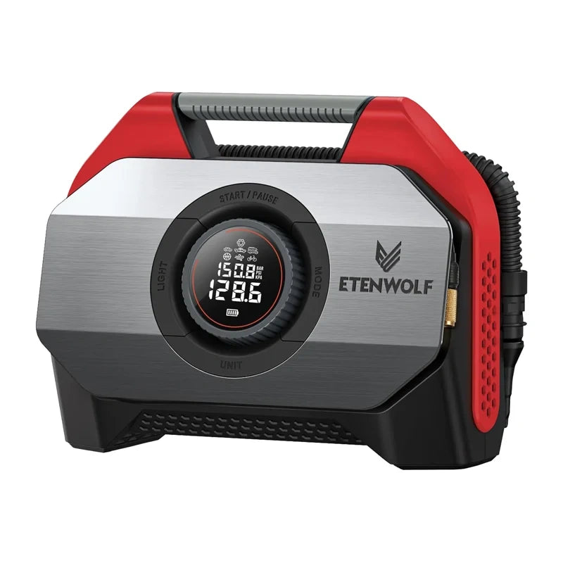 Etenwolf S6 Car Air Compressor, 11.03 bar, 19,200 mAh (red) - Image 1