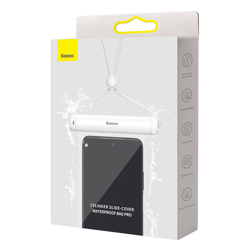 Baseus Cylinder Slide-cover waterproof smartphone bag (white) - Image 5