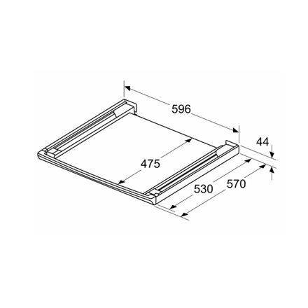 Bosch | Stacking kit with pull-out shelf | WTZ27500