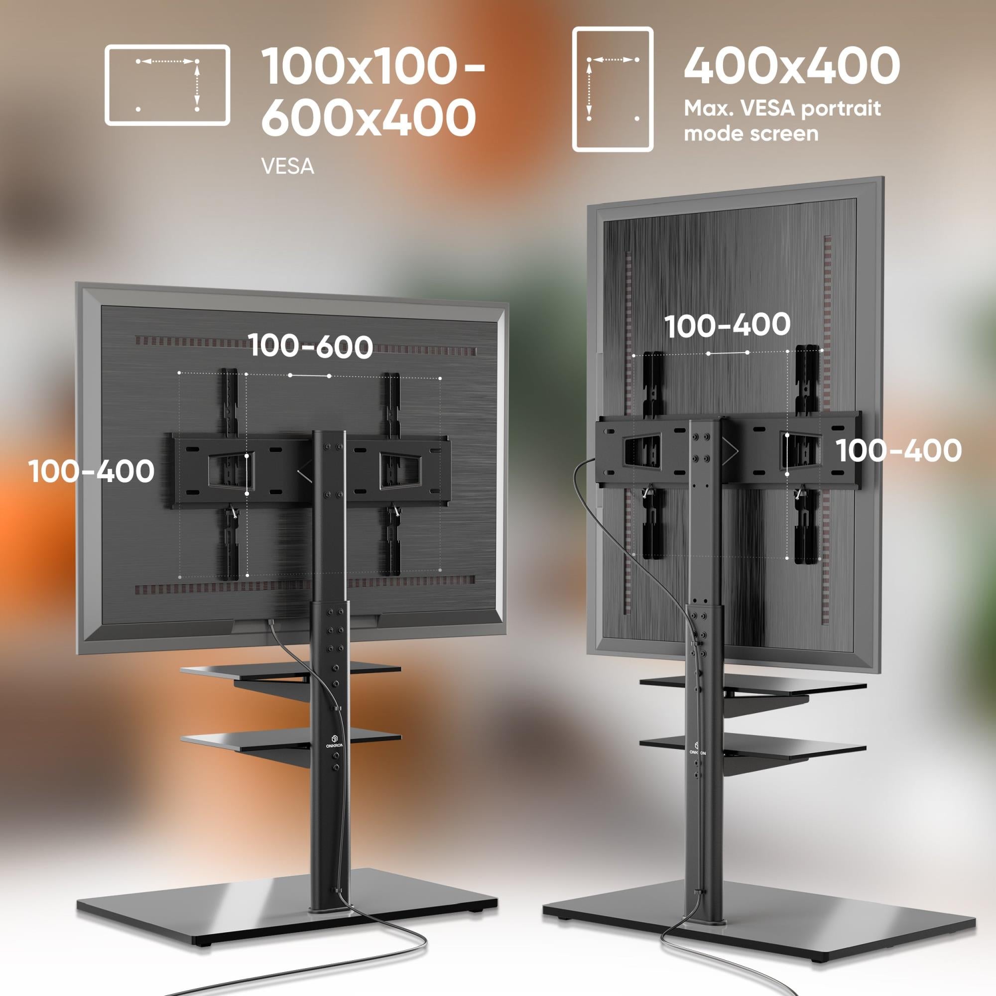 TV SET ACC FLOOR STAND /32-65"/BLACK TS5550-B ONKRON