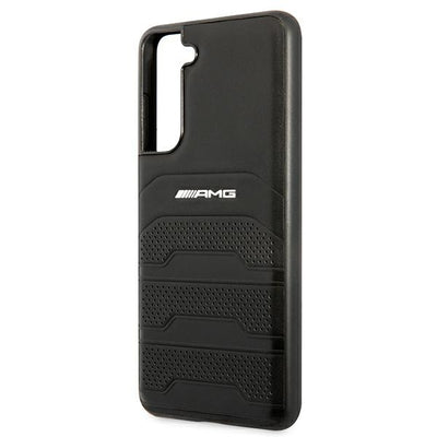 AMG AMHCS21FESGSEBK S21 FE G990 czarny/black hardcase Leather Debossed Lines — Mercedes