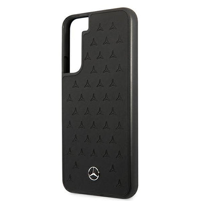 Mercedes Leather Stars Pattern Case for Samsung Galaxy S22+ - Black