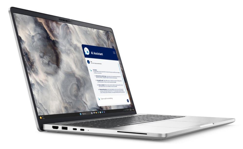 Notebook DELL Pro Plus Pro 16 Plus (PB16250) CPU Core Ultra u7-265U 2100 MHz CPU features vPro 16" RAM 32GB DDR5 5600 MHz SSD 512GB Integrated ARC graphics Integrated EST Smart Card Reader Windows 11 Pro 1.84 kg BTO109_PB16250_EMEA_EST