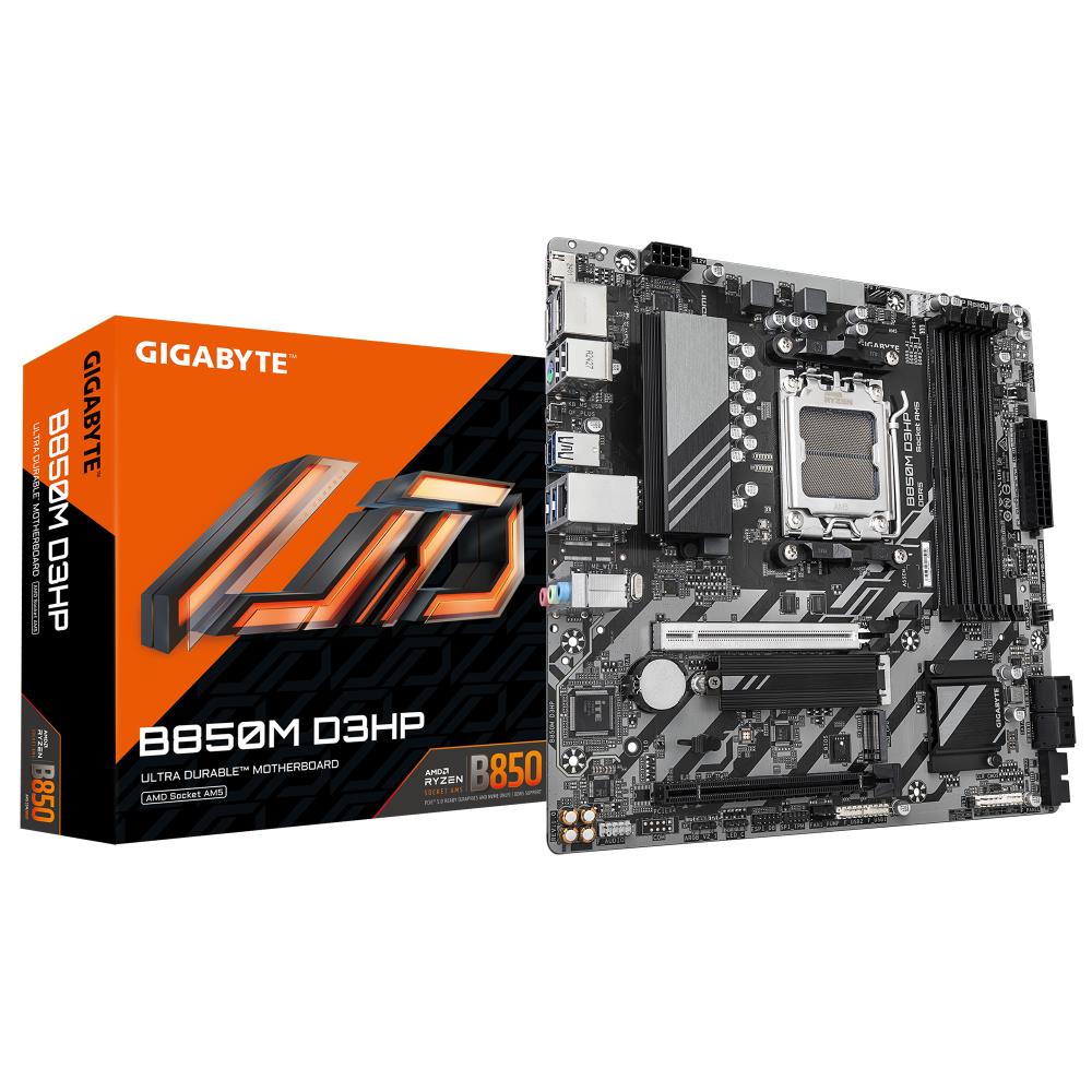 Mainboard GIGABYTE AMD B850 SAM5 ATX Memory DDR5 Memory slots 4 B850MD3HP