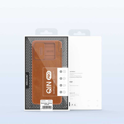 Nillkin Qin leather holster case for Samsung Galaxy A73 brown