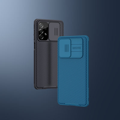 Nillkin CamShield Pro Case Armored Case Cover Camera Protector for Samsung Galaxy A73 Blue