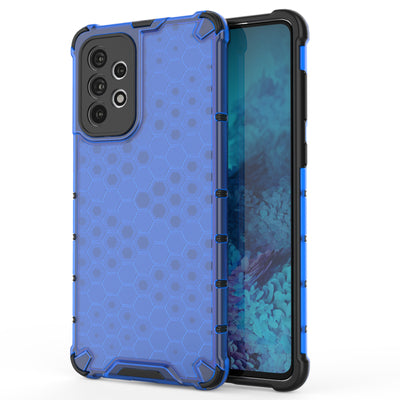 Honeycomb case armored cover with a gel frame for Samsung Galaxy A73 blue — Hurtel