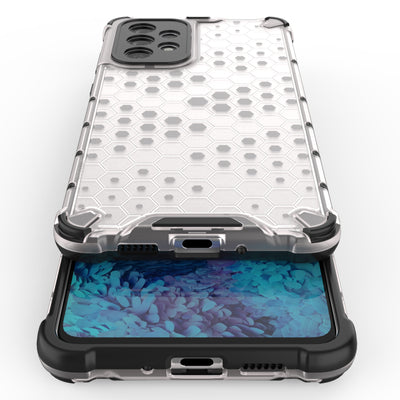 Honeycomb case armored cover with a gel frame for Samsung Galaxy A73 blue — Hurtel