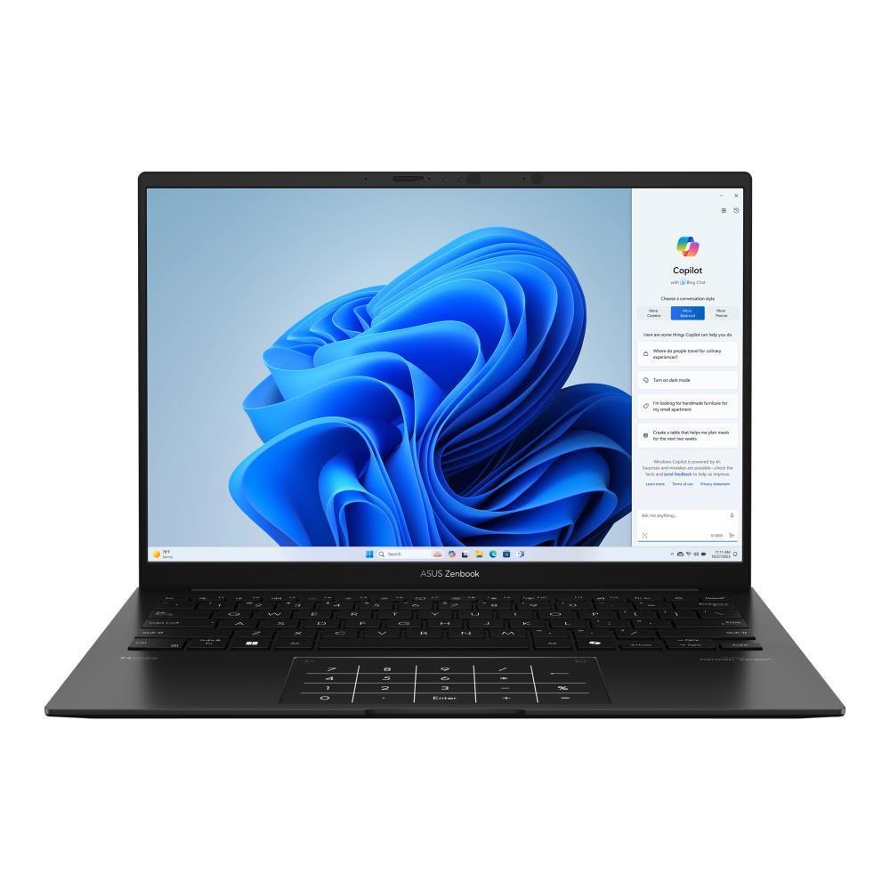 Notebook ASUS ZenBook Series 14 OLED UM3406KA-PP164W CPU Ryzen AI 7 350 2000 MHz 14" 2880x1800 RAM 32GB LPDDR5x SSD 1TB AMD Radeon Graphics Integrated ENG NumberPad Windows 11 Home Black 1.2 kg 90NB14U1-M009E0