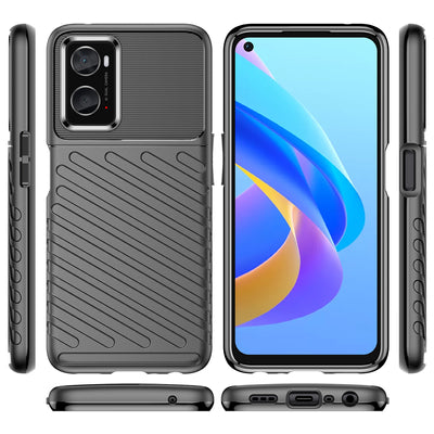 Thunder Case flexible armored cover for Oppo A76 / Oppo A36 / Realme 9i black — Hurtel