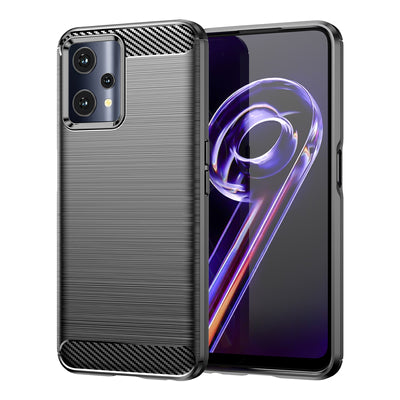 Carbon Case Flexible Cover Realme 9 Pro black — Hurtel