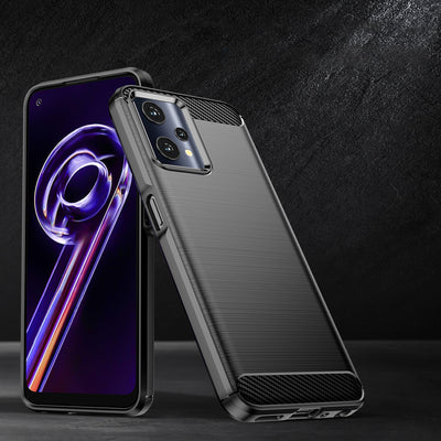Carbon Case Flexible Cover Realme 9 Pro black — Hurtel