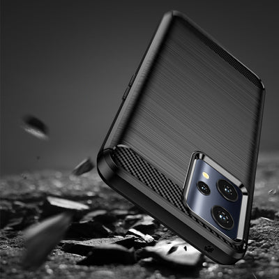 Carbon Case Flexible Cover Realme 9 Pro black — Hurtel