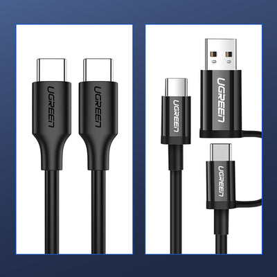 Ugreen US286 USB-C - USB-C PD QC 3A 480Mb/s 2m Cable - Black