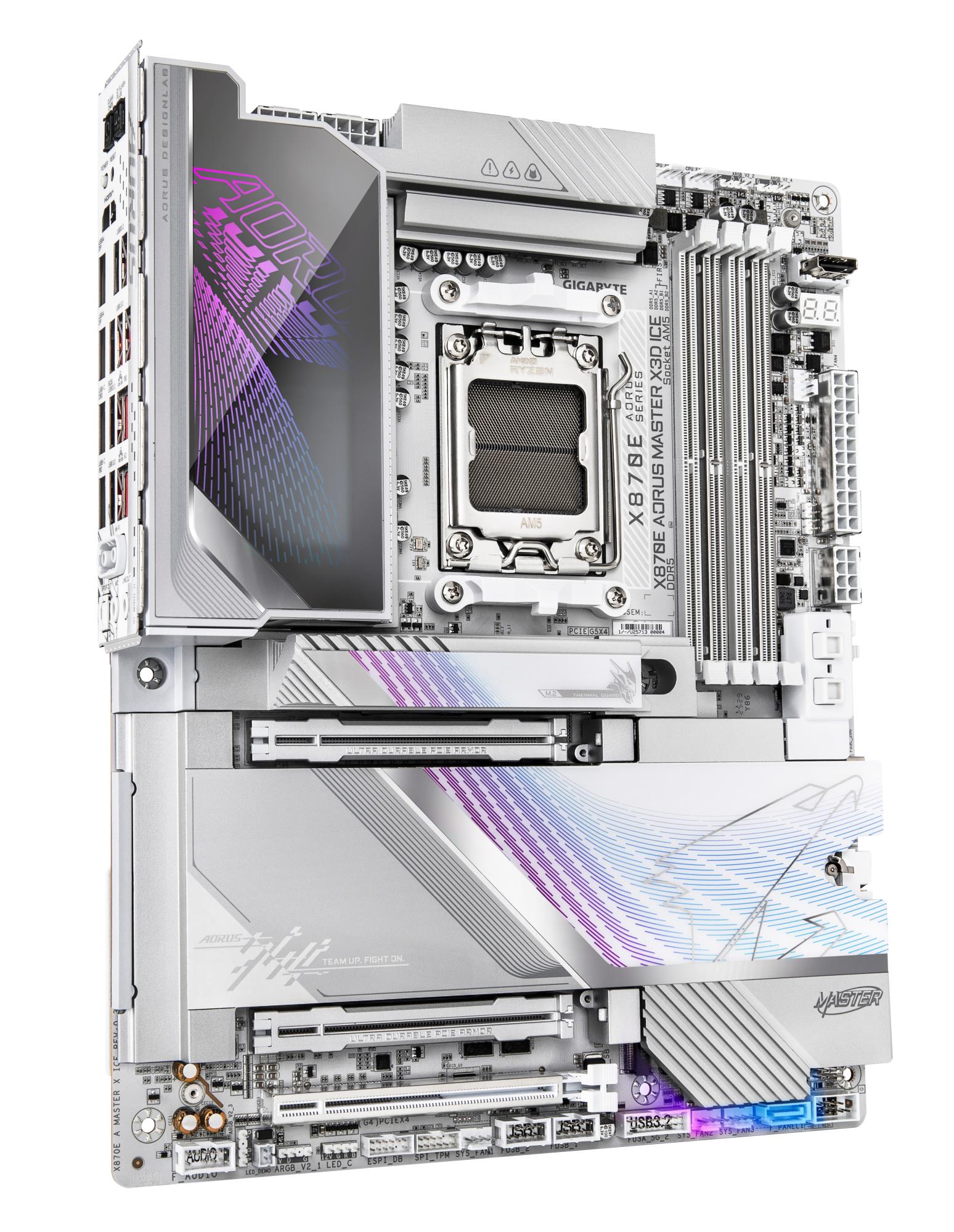 Mainboard GIGABYTE AMD X870E Socket AM5 ATX RAM DDR5-SDRAM 4xSlots Wi-Fi Yes Bluetooth Yes 5xNumber of M.2 (M) slots X870E A MASTER X ICE X870EAMASTERXICE