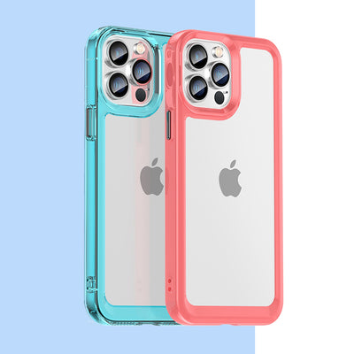 Outer Space Case Case for iPhone 12 Pro Max Hard Cover with Gel Frame Red — Hurtel