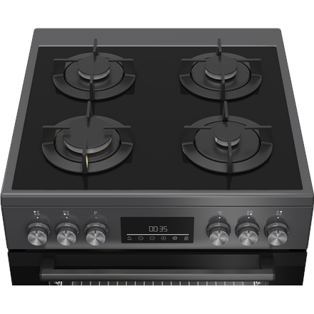 BEKO Cooker | FBM62330GADSN | Hob type Gas | Oven type Electric | Grey | Width 60 cm | Depth 60 cm | Grilling | LED | En
