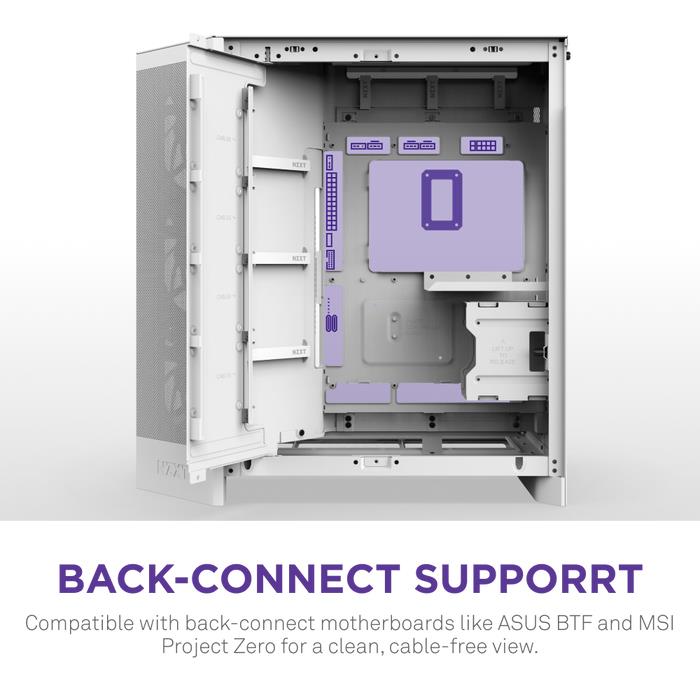 Case NZXT ATX/micro ATX/Mini-ITX/EATX White Midi Tower PC CM-H92FW-R1