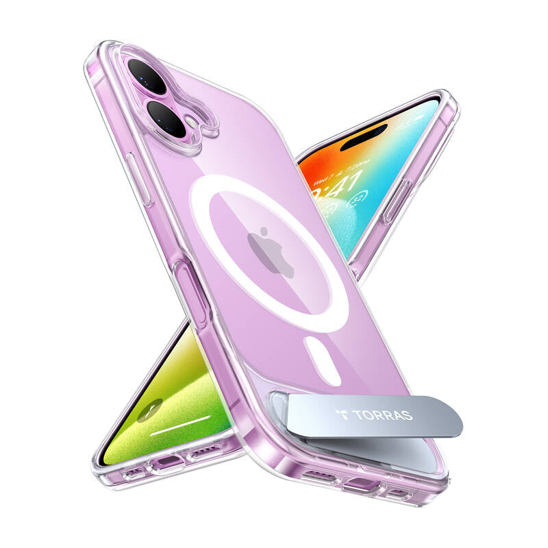 Torras Pstand Series Case for iPhone 16 (Transparent) - Image 2