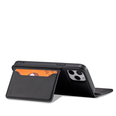 Magnet Card Case for iPhone 12 Pro Pouch Card Wallet Card Holder Black — Hurtel